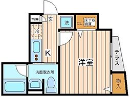 BRESTYLENISHIYA 1Kの間取図画像
