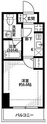 プレール・ドゥーク豊洲 1Kの間取図画像