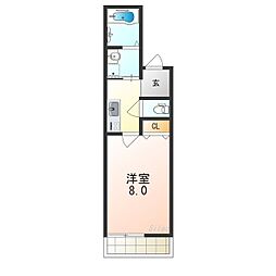 フジパレス堺もずサウス3番館 1Kの間取図画像
