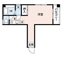 アクアグレイス田端2 ワンルームの間取図画像