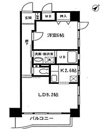 エル・グランピア 1LDKの間取図画像