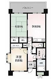 ファミール江田 2DKの間取図画像