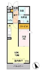 roidel'ours 1LDKの間取図画像