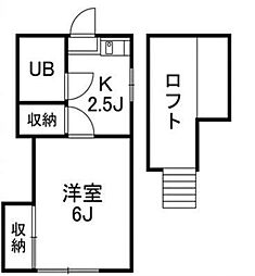 コーポタネムラ 1Kの間取図画像