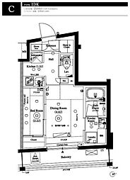 アークマーク八幡山 4階1DKの間取り