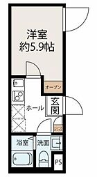 ハイツ・コロール 1Kの間取図画像