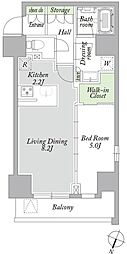 アーバンパーク西巣鴨EAST 1LDKの間取図画像
