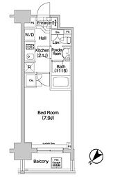 コンフォリア三田イースト 10階1Kの間取り