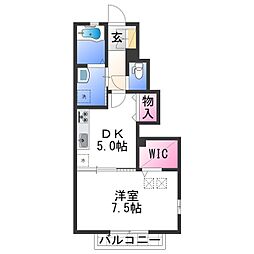Rassure 1DKの間取図画像