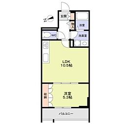 Green Toshin 1LDKの間取図画像