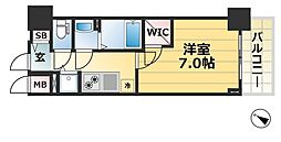エスリード神戸ハーバーテラス 1Kの間取図画像