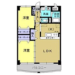 GRANDWELL 2LDKの間取図画像