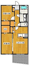 ハイム老司 2LDKの間取図画像