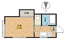 ハイツ・ヨナガ 1Kの間取図画像