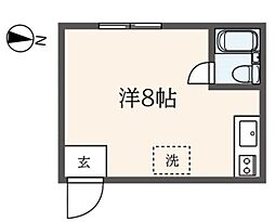 ラークボーン ワンルームの間取図画像