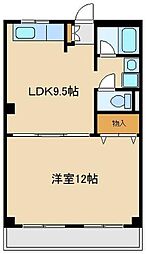 ヤマジビル 1LDKの間取図画像