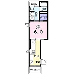 ピッツ・ベルニナ 1DKの間取図画像