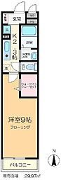 サンモール北小岩 1Kの間取図画像