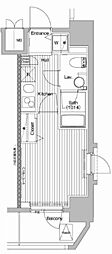 ガーラ・プレシャス品川West 1Kの間取図画像
