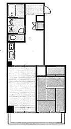 ライオンズマンション川崎第6 5階2LDKの間取り
