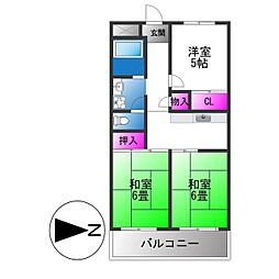 エステマール弥刀 3Kの間取図画像