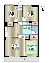 ワンダープレイス 3LDKの間取図画像