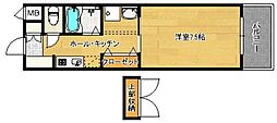 ワールドビル3 1Kの間取図画像