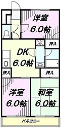 サンクレスト武蔵藤沢 3DKの間取図画像