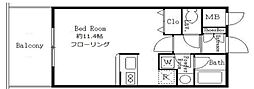サンクレール高井戸 ワンルームの間取図画像