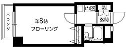 サンクレール的場 1Kの間取図画像
