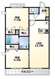 HILAterraceSHONAN 2LDKの間取図画像
