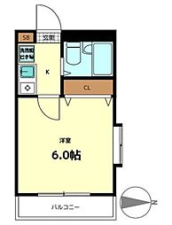 アクセス保谷1 ワンルームの間取図画像