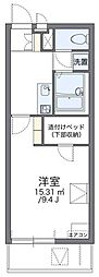 レオパレスシーザリオ 1Kの間取図画像