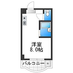 アンヘルム杭全 ワンルームの間取図画像