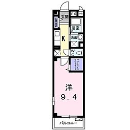 フェリーチェポネンテ 1Kの間取図画像