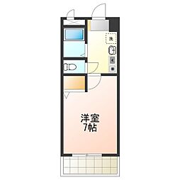 ケセラセラ 1Kの間取図画像