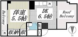 サンライズ高柳 1DKの間取図画像