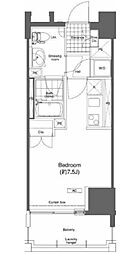 プライムアーバン久米川 7階ワンルームの間取り