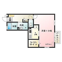 グリーンハイツ西之町 1Kの間取図画像