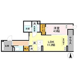 SAMPO 1LDKの間取図画像
