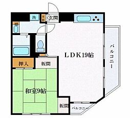 IZM石神井公園 1LDKの間取図画像