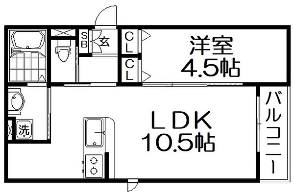 メゾン・ド　グレイス ｜大阪府枚方市宇山町(賃貸アパート1LDK・2階・35.21㎡)の写真 その2