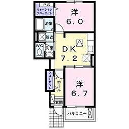 間取図画像 2DK