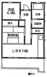 パークビューKJM 2LDKの間取図画像