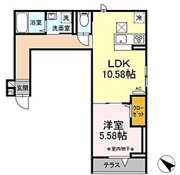 セレスティア東瑞江 1LDKの間取図画像