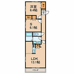 グランドステージ柏 1SLDKの間取図画像