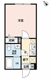 KUKKA八千代台 1Kの間取図画像