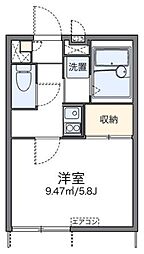 レオパレスSKY 1Kの間取図画像