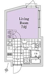 SOU祐天寺 ワンルームの間取図画像