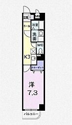 フランソレイユ 1Kの間取図画像
